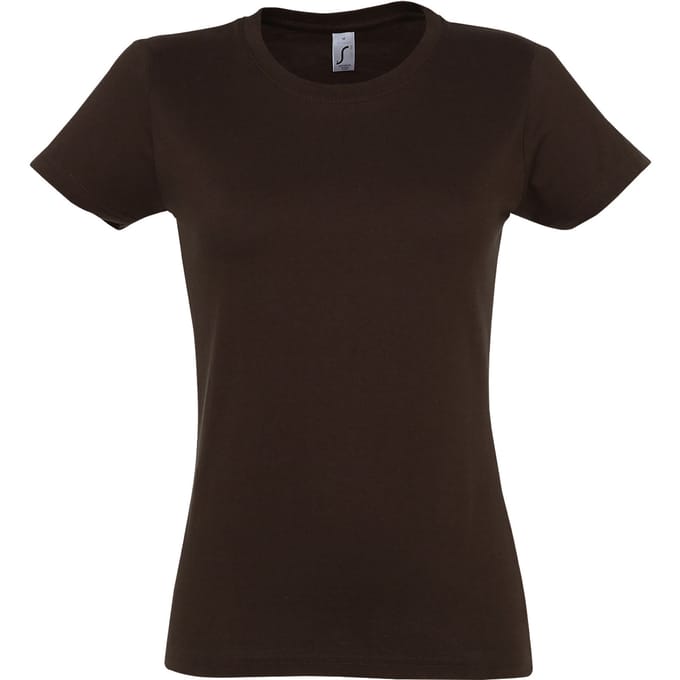 SOLS Dames/dames Imperial Heavy Short Sleeve T-Shirt (Chocolade)