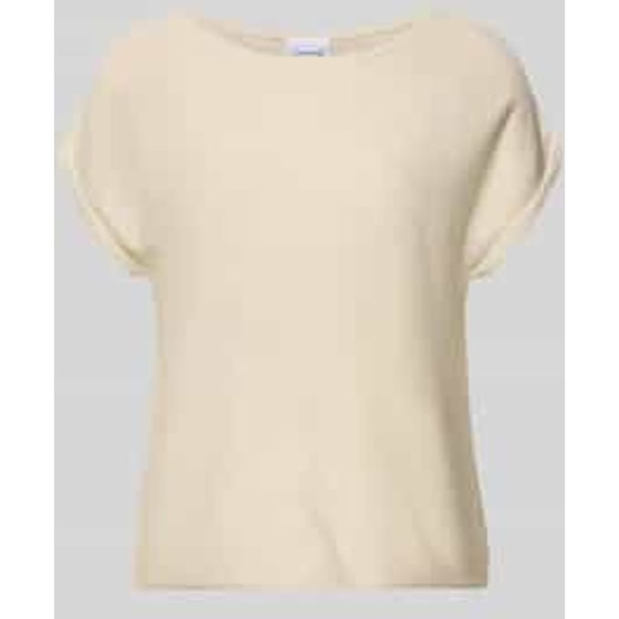 T-shirt van fine mesh en glinsterd garen dames COMMA
