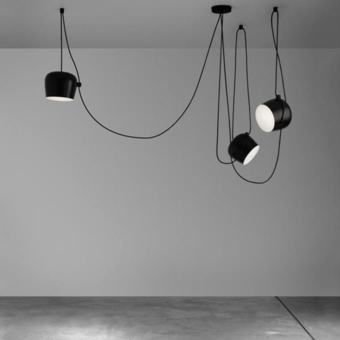 Flos - AIM Hanglamp 3 vlammen - zwart - S