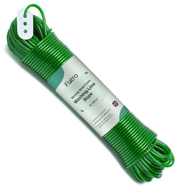Zware Waslijn Touw met Stalen Kern - 30M voor Buiten