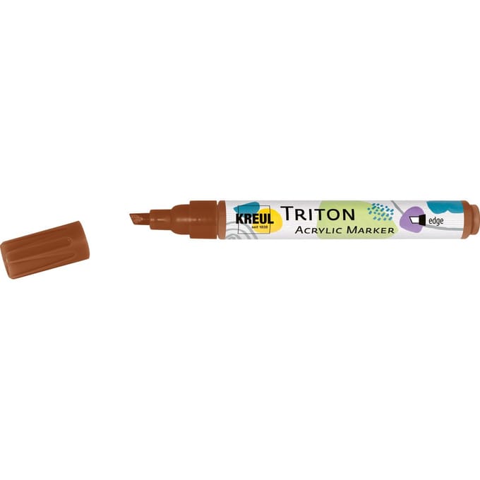 KREUL Triton Acryl Marker "edge" - Oxydebruin-Donker