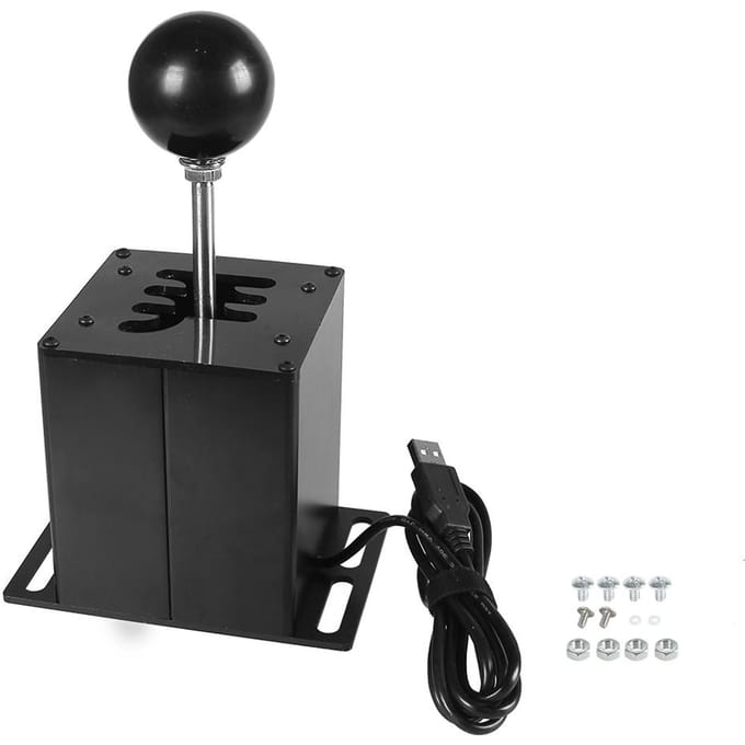 USB H Gear Shifter PC Jeu Engrenages Séquentiels Dispositif De Changement Ordinateurs Jeux De Course Accessoire 6R noir