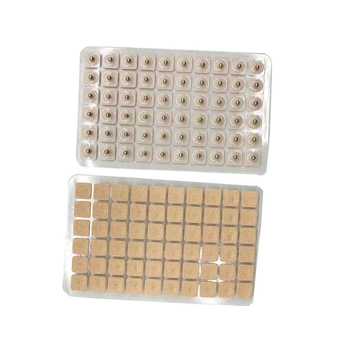 600 Stuks Magnetische Acupressuur Oorpunt Pleisters Magnetische Acupressuur Oorkralen Telt Pellets voor Oor white