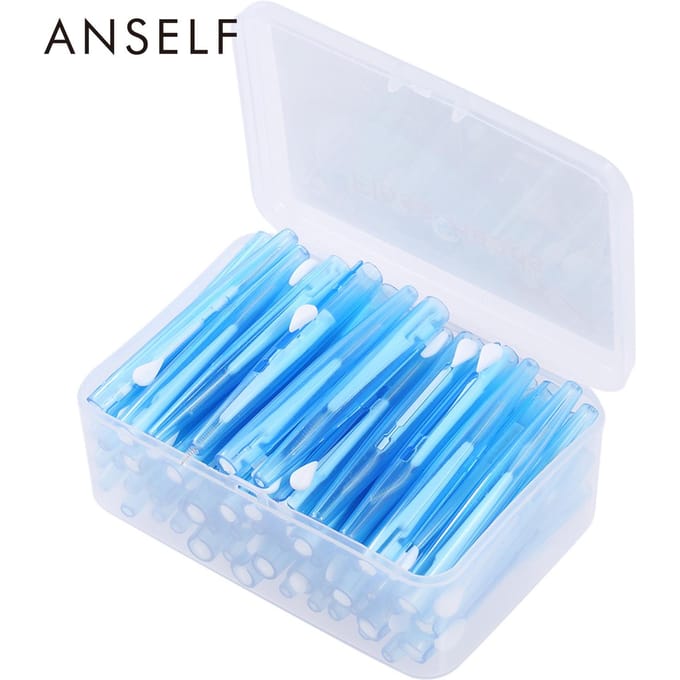 Anself 60 StuksBox Tandzijde Picks Navulling Rager Tanden Stok Tandenstoker Flosser voor blauw