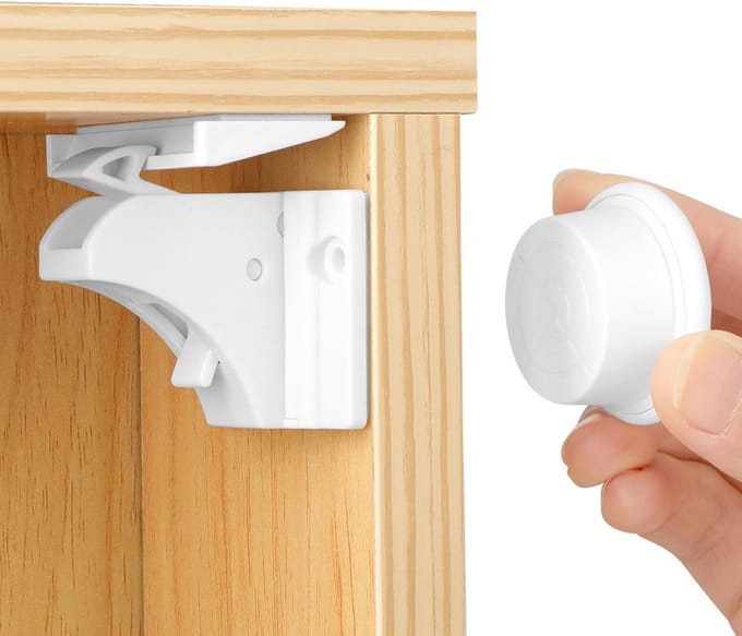 Magnetisch Kastslot voor Babyveiligheid - 20 Stuks met 4 Sleutels