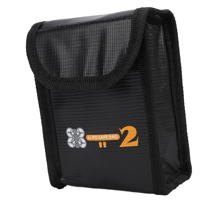 Accu Explosiebestendige Tas Brandvertragend Hittebestendig Anti-straling Klittenband black