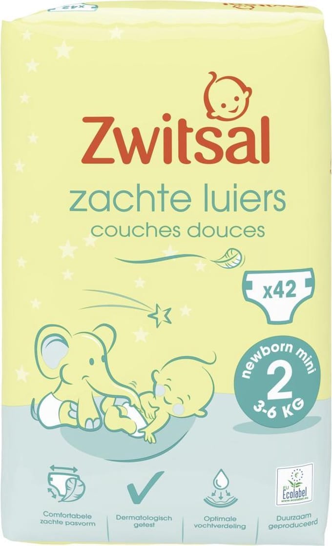 Zwitsal Luiers Mini - Maat 2 - 252 stuks - Voordeelverpakking