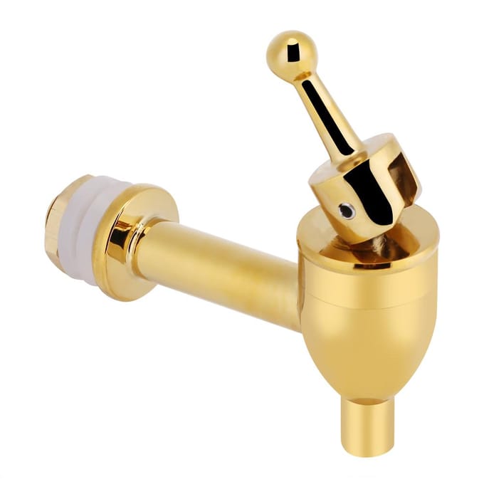 Robinet en cuivre Robinet Tonneau à vin Bière Boisson Distributeur de boisson Bec verseur de rechange Doré(1,2cm) beige