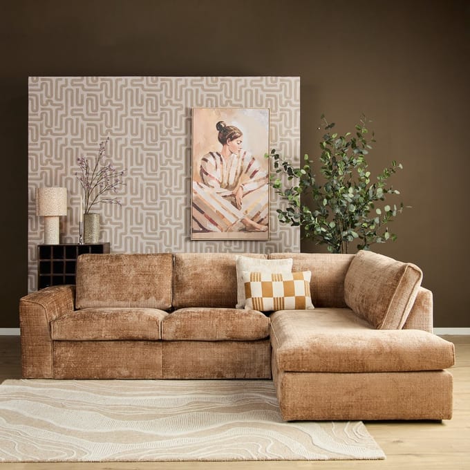 Hoekbank Teddy | Cinnamon Cremona