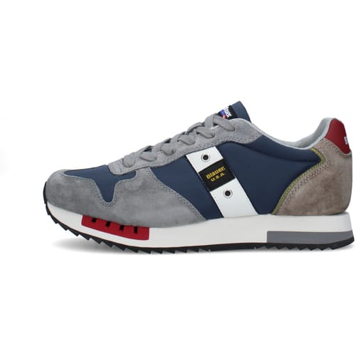 Blauer Blauw Polyurethaan Heren Sneaker