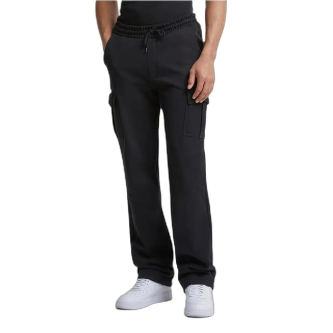 Urban Classics - Heavy Straight Leg Cargo Heren joggingbroek - 4XL - Zwart
