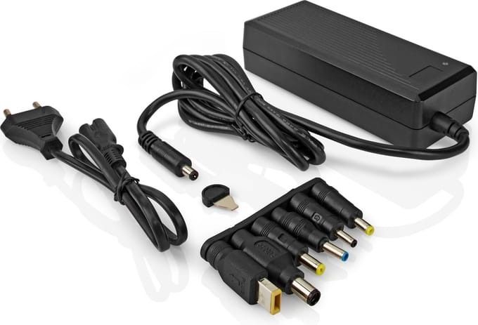 Laptop adapter - Universeel - 6 pluggen - 5000 mA - 90 Watt - Allteq