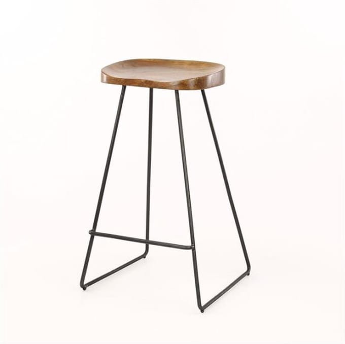 Barstoel Acacia Houten Zitting - barstoelen set van 4