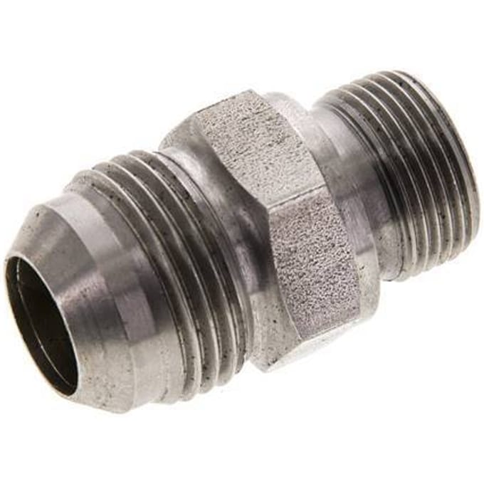JIC  Dubbele Nippel M22 X 1.5 X UN 1-1/16''-12 RVS FKM 210bar