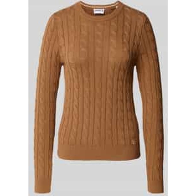 Slim fit shirt met lange mouwen in gebreide look