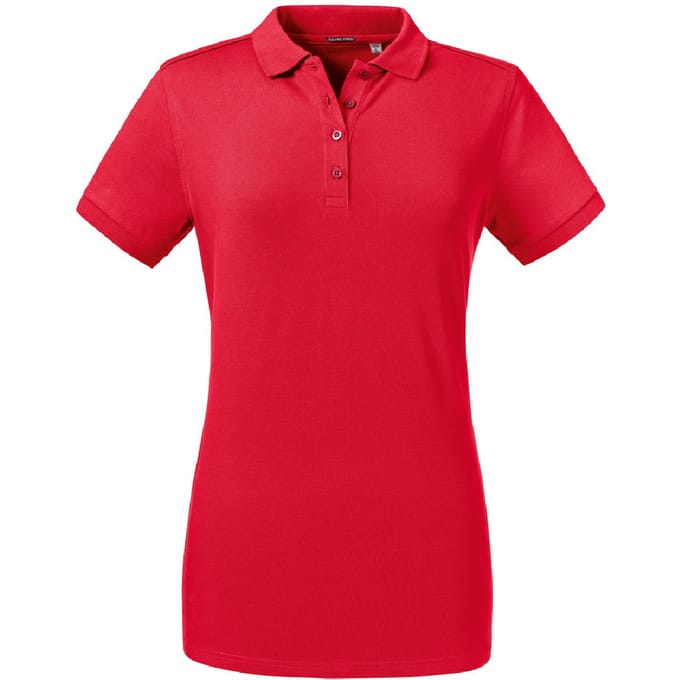 Russell Dames/dames op maat gemaakte Stretch Polo (Klassiek rood)