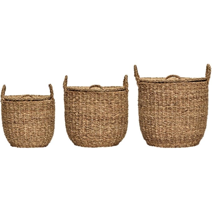 Meraki MKRound Storage Baskets Nature 3 st