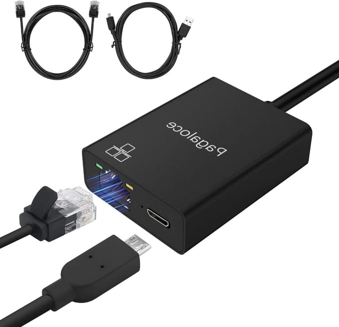 Ethernet Adapter - Netwerk Adapter - Stabiel Internet - 100 Mbps Snelheid - Micro USB - Zwart