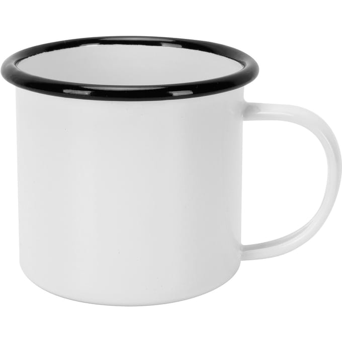 8cm 350ml Emaille Beker Milieuvriendelijke Verdikte Waterbeker voor Koffie Wijn Water wit