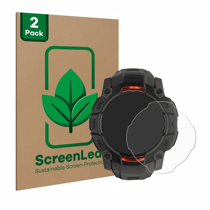 2 Stuks Screenprotector voor Garmin Instinct 3 Solar (45 mm) - Hoogwaardige Beschermfolie transparant