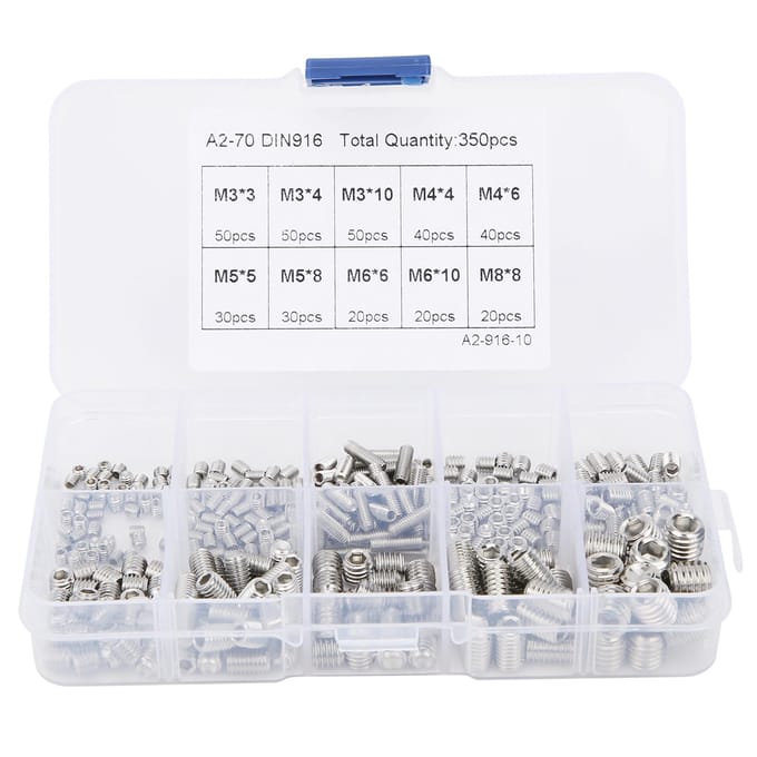 350 stuks Holle Einde Aanspanningsset 304 Roestvrijstalen Hardware Accessoires M3M8