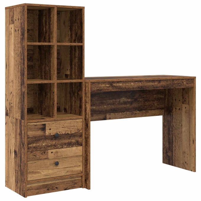 vidaXL - Bureau - Oudhout - 145,5 - x - 40 - x - 127 - cm - 2 - st