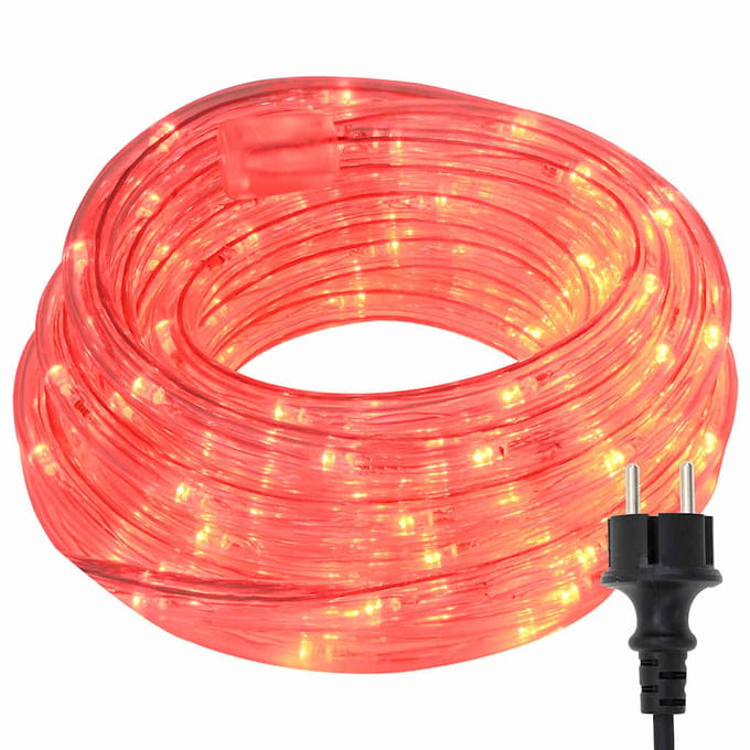 vidaXL - Touw - Licht - met - touwlichten - Rood - 100 - m - PVC