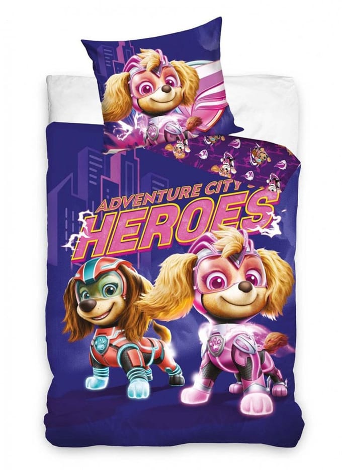 PAW Patrol Dekbedovertrek Skye paars 140 x 200 cm - 70 x 90 cm