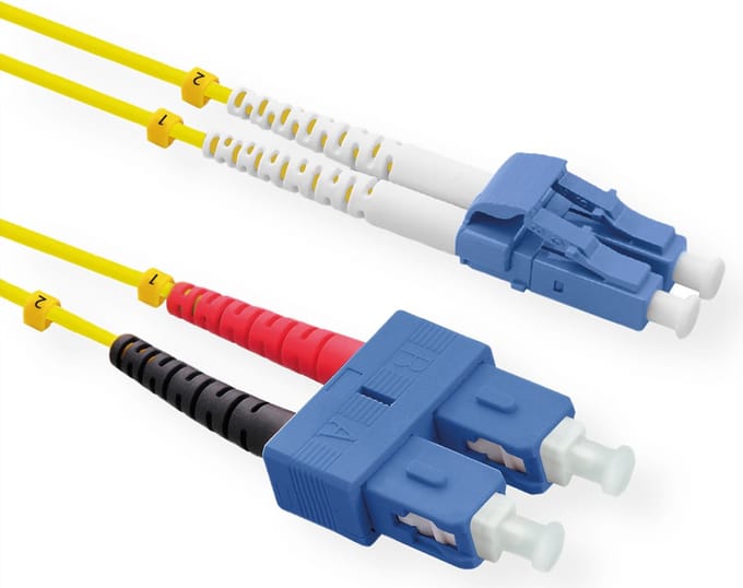 ROLINE glasvezelkabel duplex, single mode 9/125µm OS2, LC/SC, LSOH, geel, 5 m