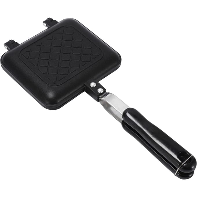 Geroosterde Sandwichmaker Gegrilde Sandwich Panini Maker met antiaanbaklaag en geïsoleerde handgreep Hot Sandwich zwart