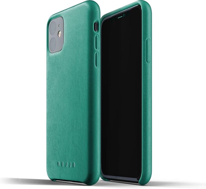 Mujjo Leather Case iPhone 11 groen