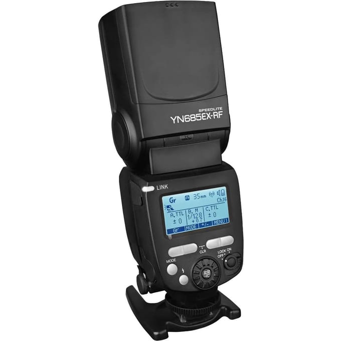 YONGNUO YN685EXRF Oncamera Flitslicht Master Slave Speedlite GN60 TTL 1/8000s HSS 2s Recycle zwart