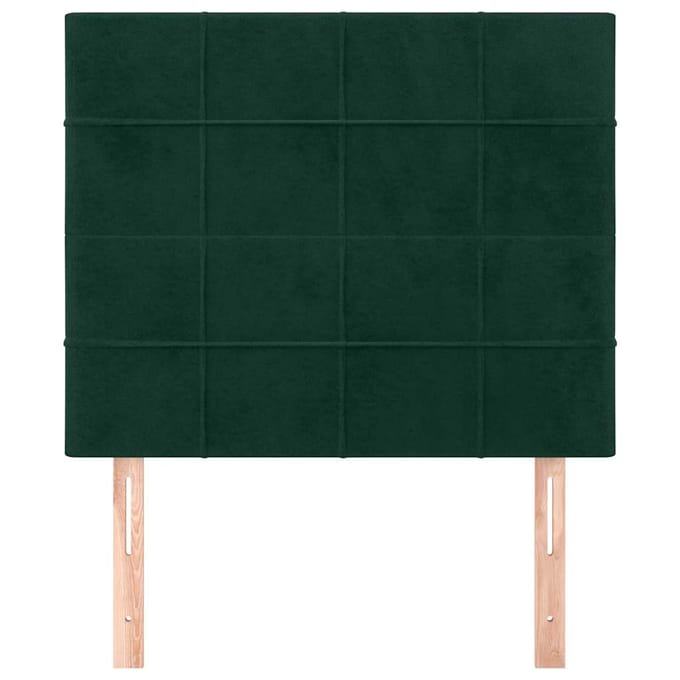 vidaXL - Hoofdbord - donkergroen - 100x5x118/128 - cm - fluweel