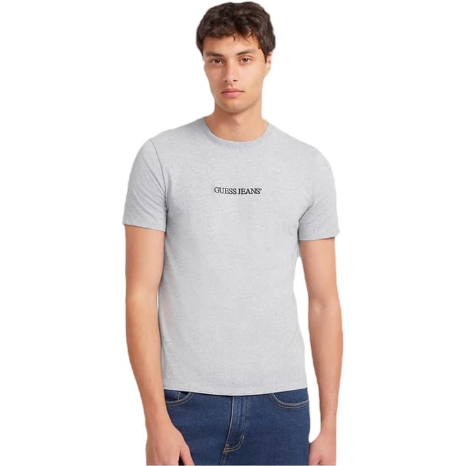 Slim T-shirt met geborduurd logo Guess