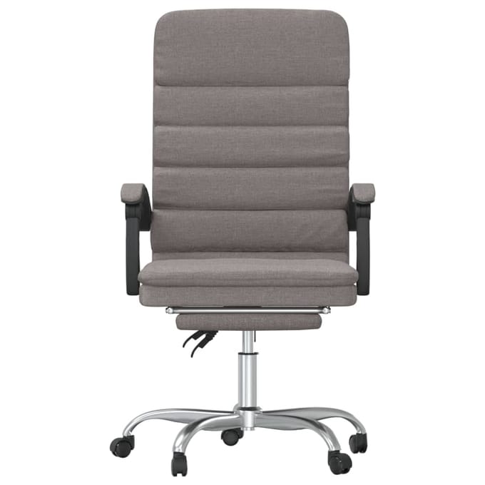 vidaXL - Kantoorstoel - massage - verstelbaar - stof - taupe
