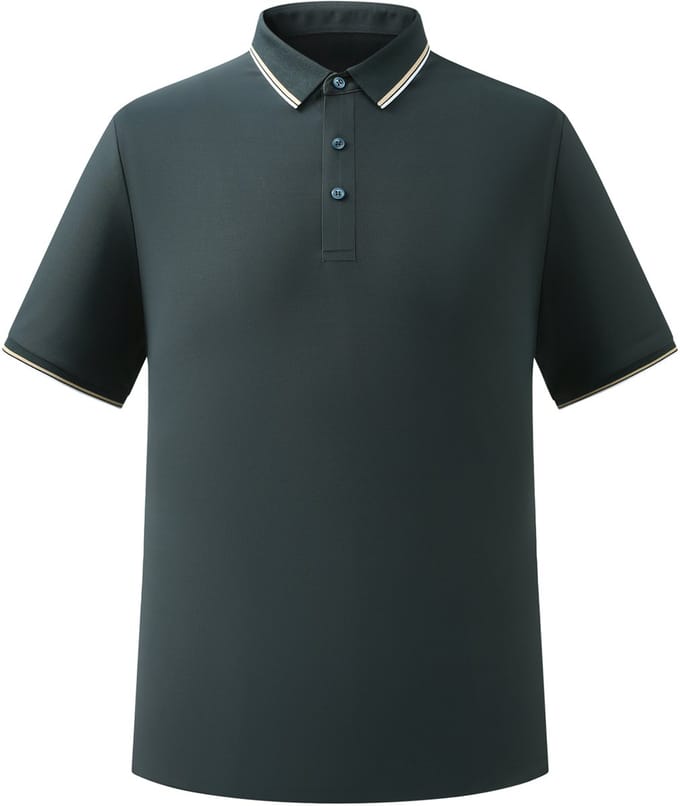 ALLTHEMEN Heren Drie Knoopsluiting Casual Polo - Elegant Retro - S