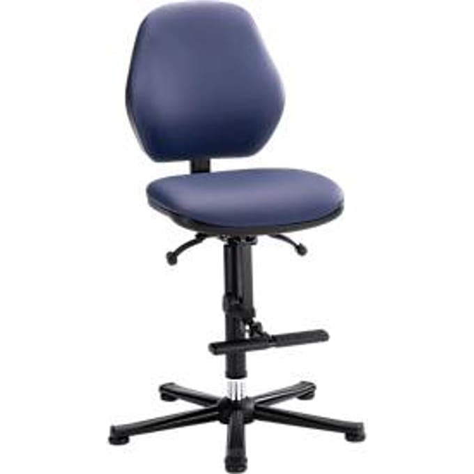 Labostoel LEANOS 9131, kunstleer, blauw