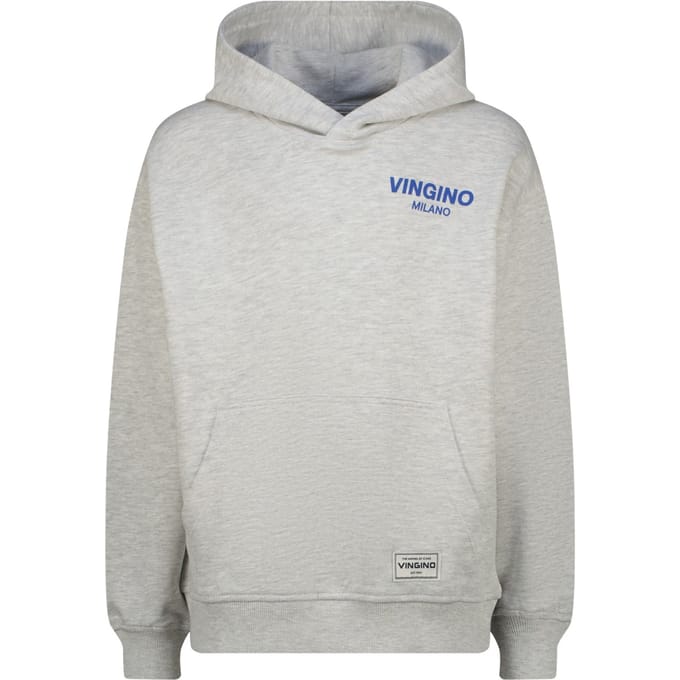 Vingino Boys Basic-hoody Sweater Fearless Grey Melee Größe: 2 | Sportbekleidung Outlet | kids | Grau