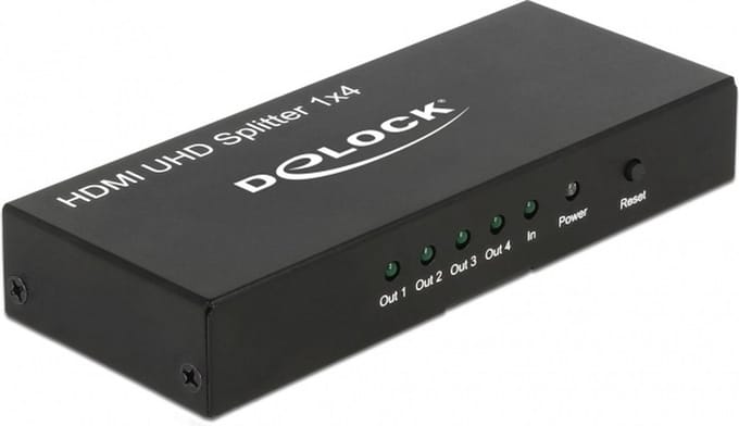 DeLOCK HDMI splitter 1 naar 4 - versie 2.0 (4K 60Hz HDR)