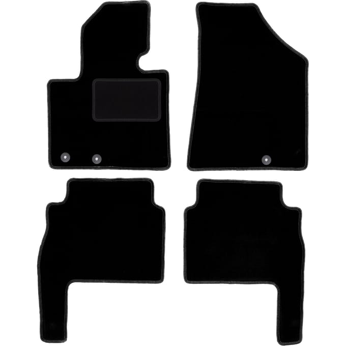 Zwarte veloursmatten voor: Kia Sorento II SUV (2009-2015)