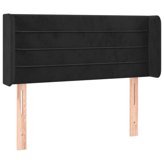 vidaXL - Hoofdbord - LED - 83x16x78/88 - cm - fluweel - zwart