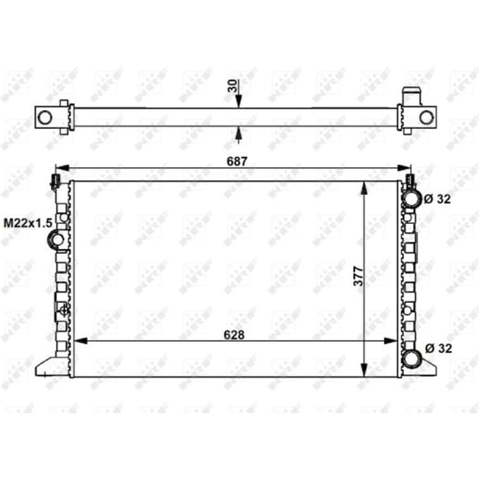 Radiator, motorkoeling NRF 54657