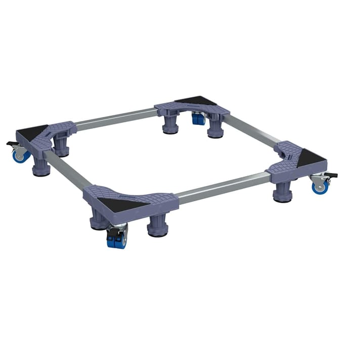 vidaXL - Wasmachinebasis - Grijs - 66 - x - 66 - x - 12 - cm - Roestvrij - staal