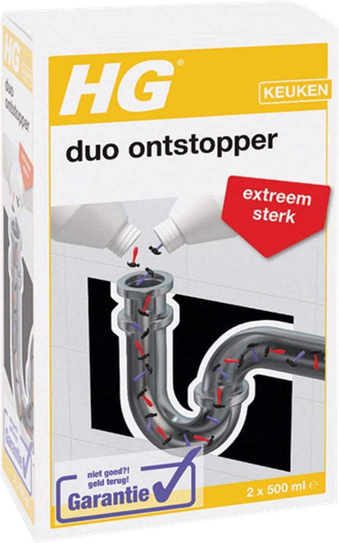 HG duo ontstopper afvoer - 2 x 1 L