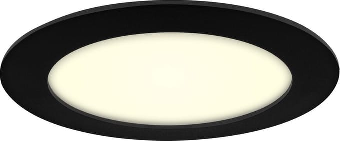 LED Downlight Premium Line 18cm zwart 11W 3000K IP44 dimbaar