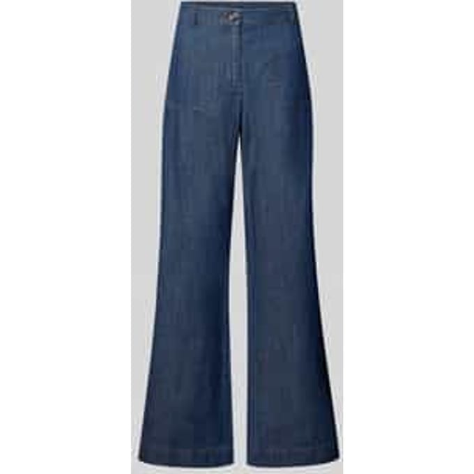 Flared broek met opgestikte zakken