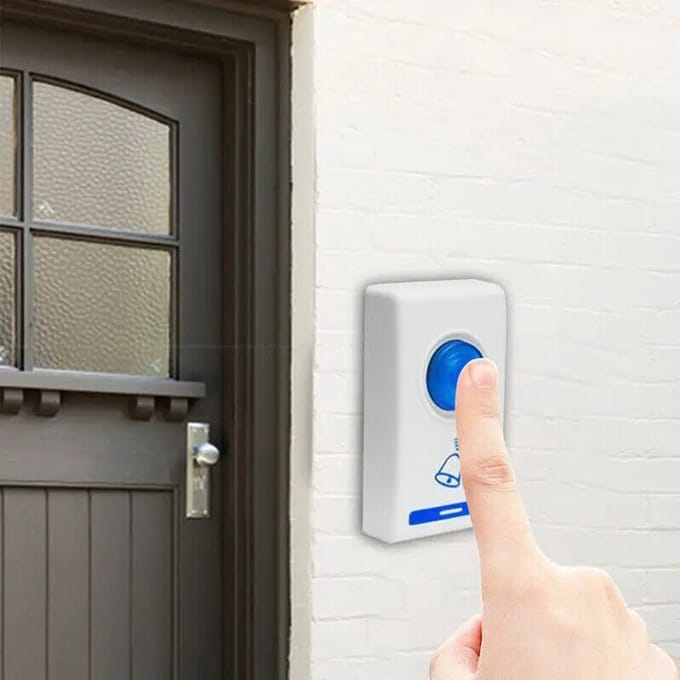 Slimme deurbel zelfklevend 32 liedjes + ontvanger met led-indicator deurbel