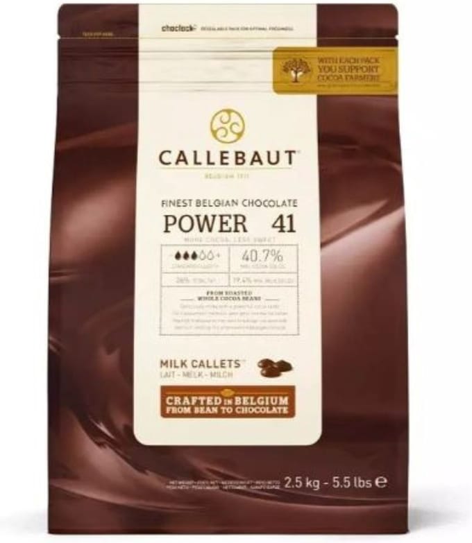 Callebaut Power Couverture melkchocolade - 14% minder suiker - 2.5kg
