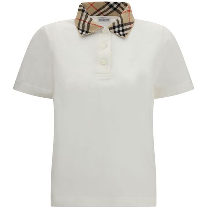 Burberry Witte Katoenen Poloshirt
