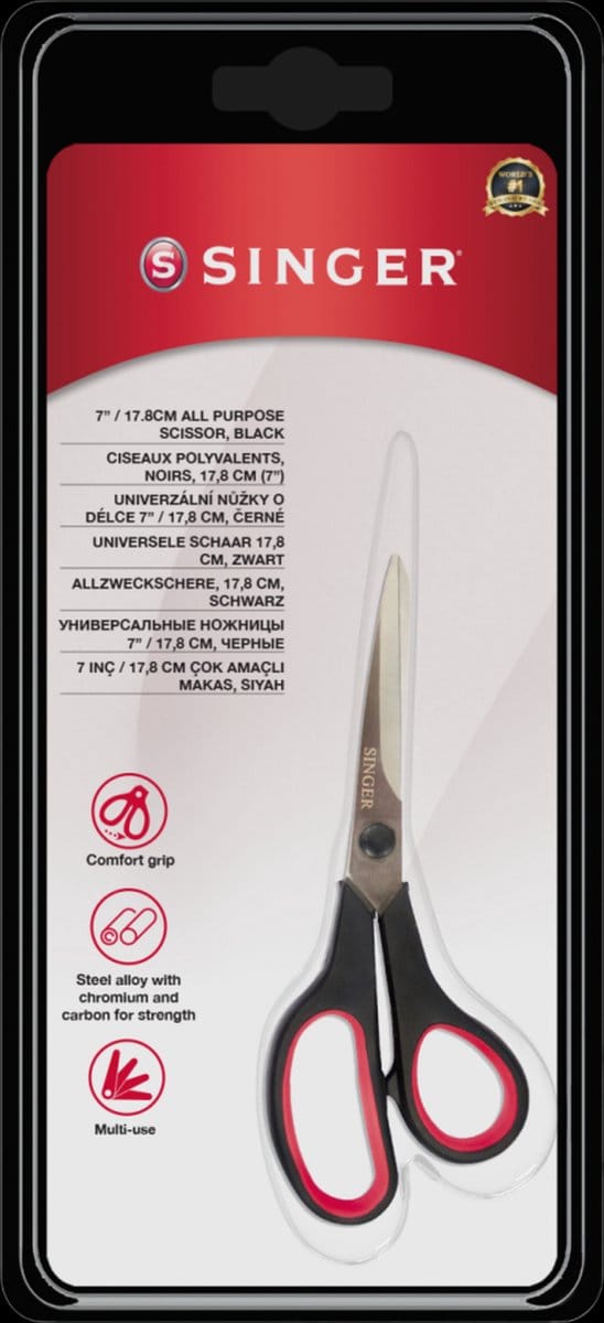 Singer Universele schaar zwart 17,8cm